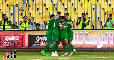 المصرى ينهى الشوط الأول متقدما على الزمالك بهدف فخر الدين.. فيديو