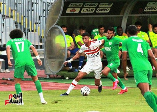 زيزو يهدر ركلة جزاء للزمالك والمصرى يواصل التقدم بهدف