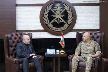 قائد الجيش التقى السفير الإيراني ورئيس العام للرهبانية المارونية المريمية