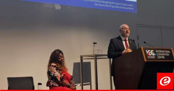 الأبيض بمؤتمر الأمن الصحي في سيدني: موضوع النازحين هو مسؤولية مشتركة وليس فقط للبلدان المضيفة مثل لبنان
