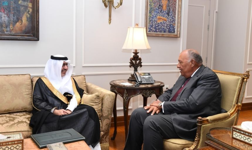سفير خادم الحرمين يسلم أوراق اعتماده لوزير الخارجية المصري
