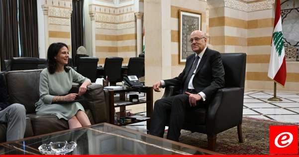 وزيرة خارجية المانيا بعد لقاء ميقاتي: للتوصل لوقف لاطلاق النار في غزة بما ينعكس حكما وقفا لاطلاق النار في الجنوب