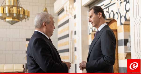 الأسد لمندوب بوتين: سوريا منفتحة على جميع المبادرات المرتبطة بالعلاقة مع تركيا والمستندة إلى سيادة الدولة السورية