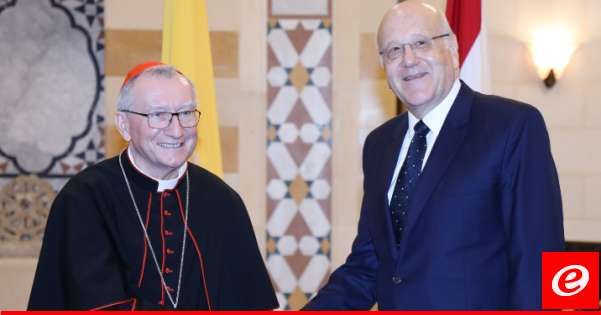 ميقاتي التقى بارولين: لانتخاب رئيس بأسرع وقت وعدم تحويل لبنان ساحة للنزاعات المسلحة انطلاقا من الجنوب