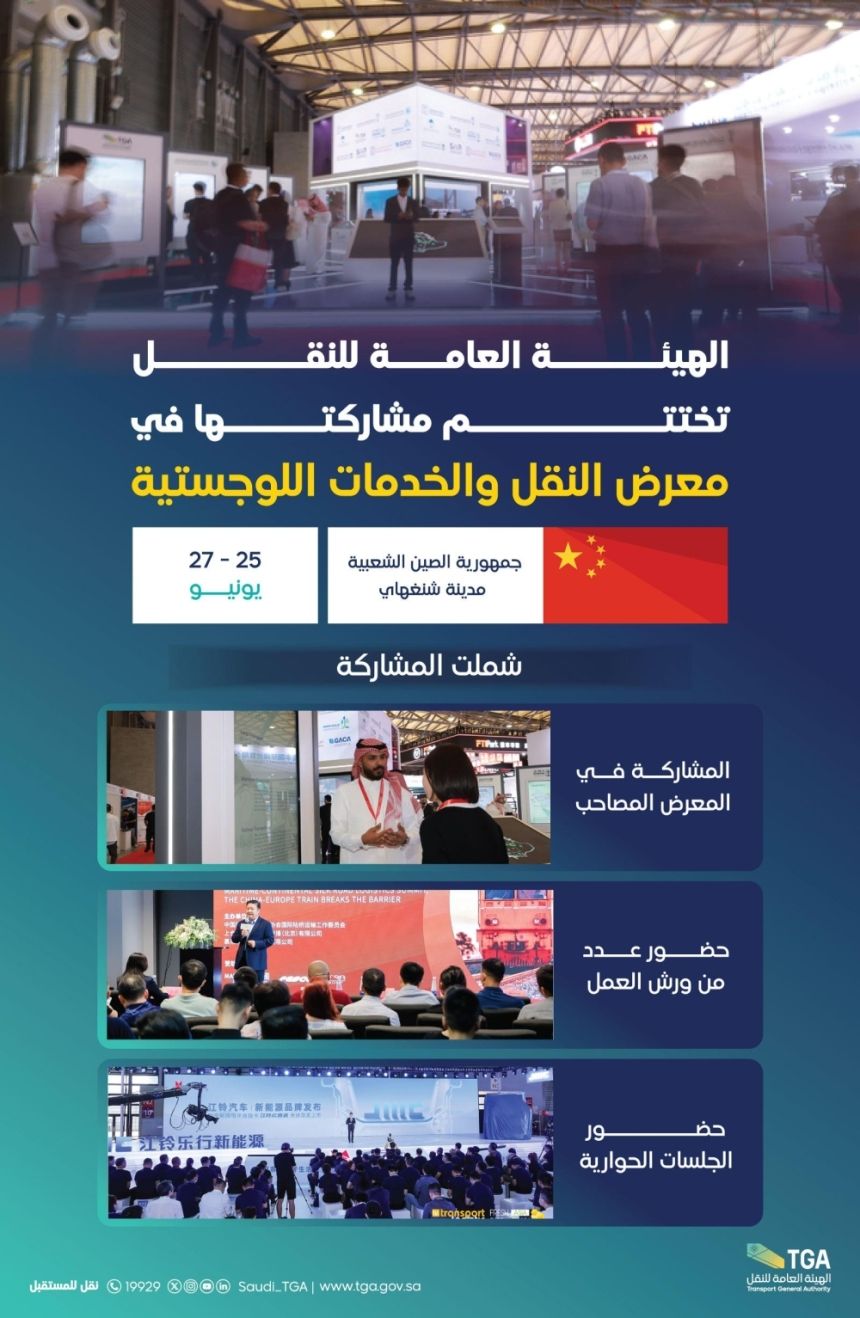 الصين.. تفاصيل مشاركة هيئة النقل في معرض "Transport Logistics"