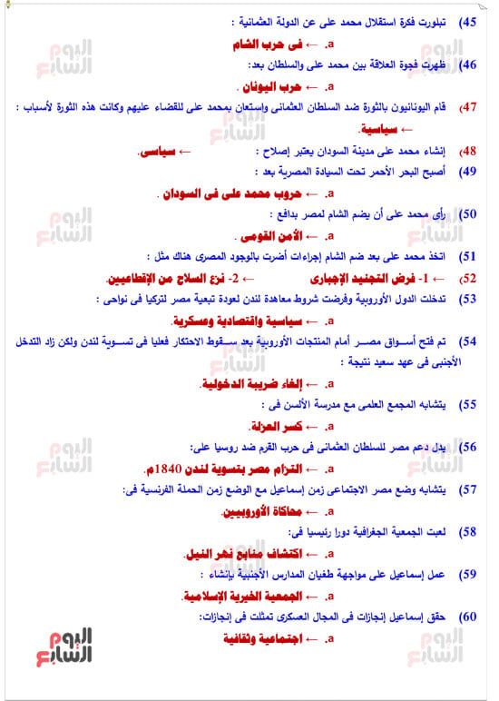 خلاصة التاريخ لطلاب الثانوية العامة.. راجع المنهج واضمن الدرجة النهائية