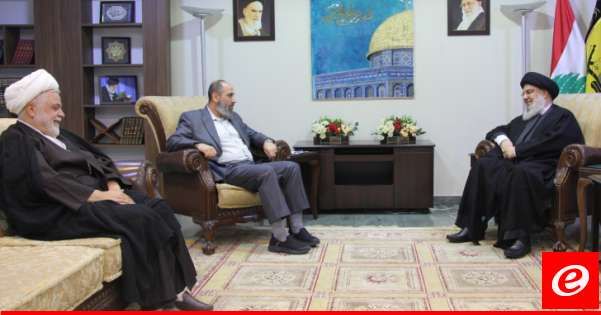نصرالله بحث مع الأمين العام للجماعة الإسلامية في لبنان في آخر التطورات السياسية والأمنية