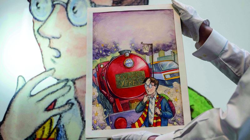 الامارات | رسم مائي لغلاف «هاري بوتر» بـ 1.9 مليون دولار