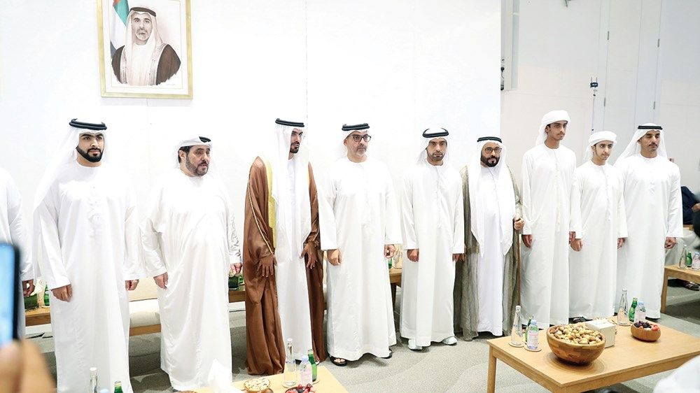 سرور بن محمد وحامد بن زايد ونهيان بن مبارك يحضرون أفراح القبيسي والراشدي