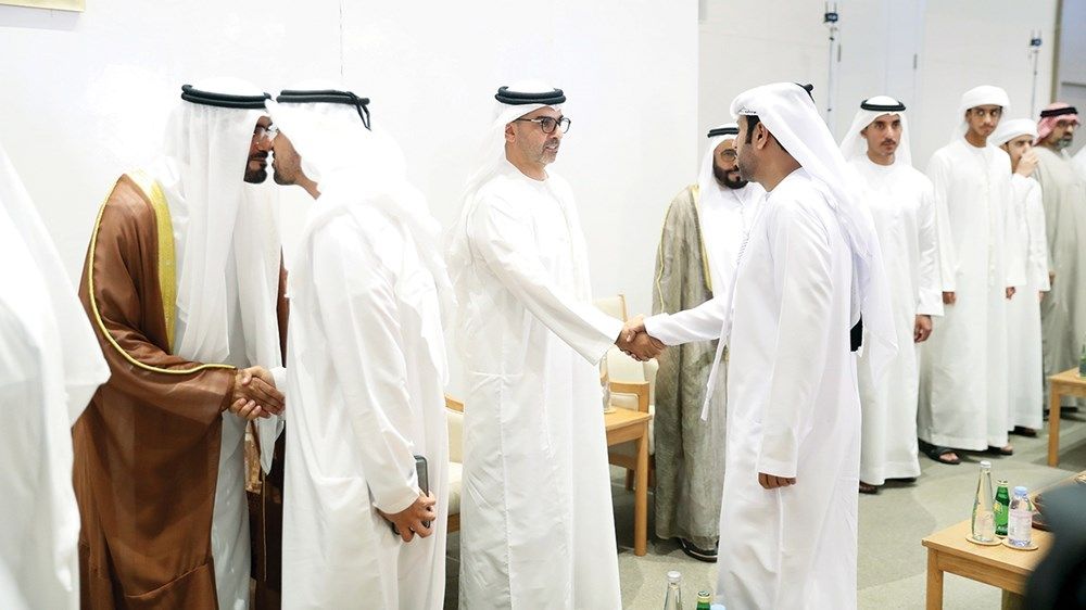 سرور بن محمد وحامد بن زايد ونهيان بن مبارك يحضرون أفراح القبيسي والراشدي