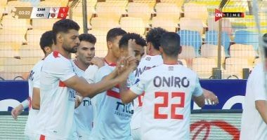 مصطفى شلبى يسجل الهدف الأول للزمالك فى شباك سيراميكا