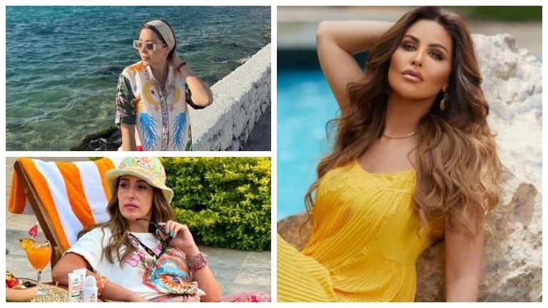 نسرين طافش على البحر ومي عمر في لندن .. 10 لقطات لنجوم الفن خلال 24 ساعة