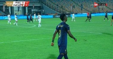 أيجولا يسجل هدف التعادل لسيراميكا فى شباك الزمالك