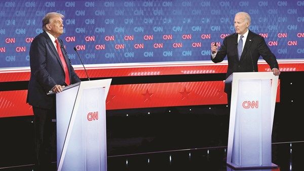 بايدن وترامب يتبادلان الاتهامات بشأن الاقتصاد وغزة وأوكرانيا