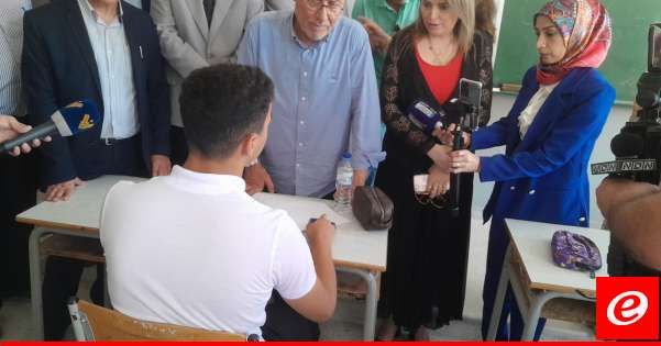 الحلبي تفقد سير الامتحانات في النبطية واستمع الى أحوال الطلاب