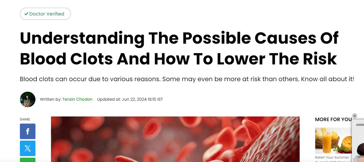 كيف يمكن تقليل خطر الإصابة بجلطات الدم؟