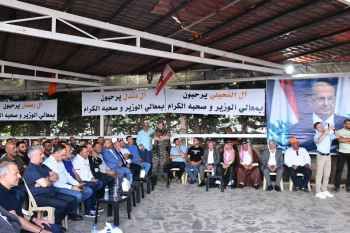 باسيل التقى سليمان ويحيى والشيخ قدور وزار تل عباس الشرقي: خياراتنا الداخلية نحن من يقوم بها