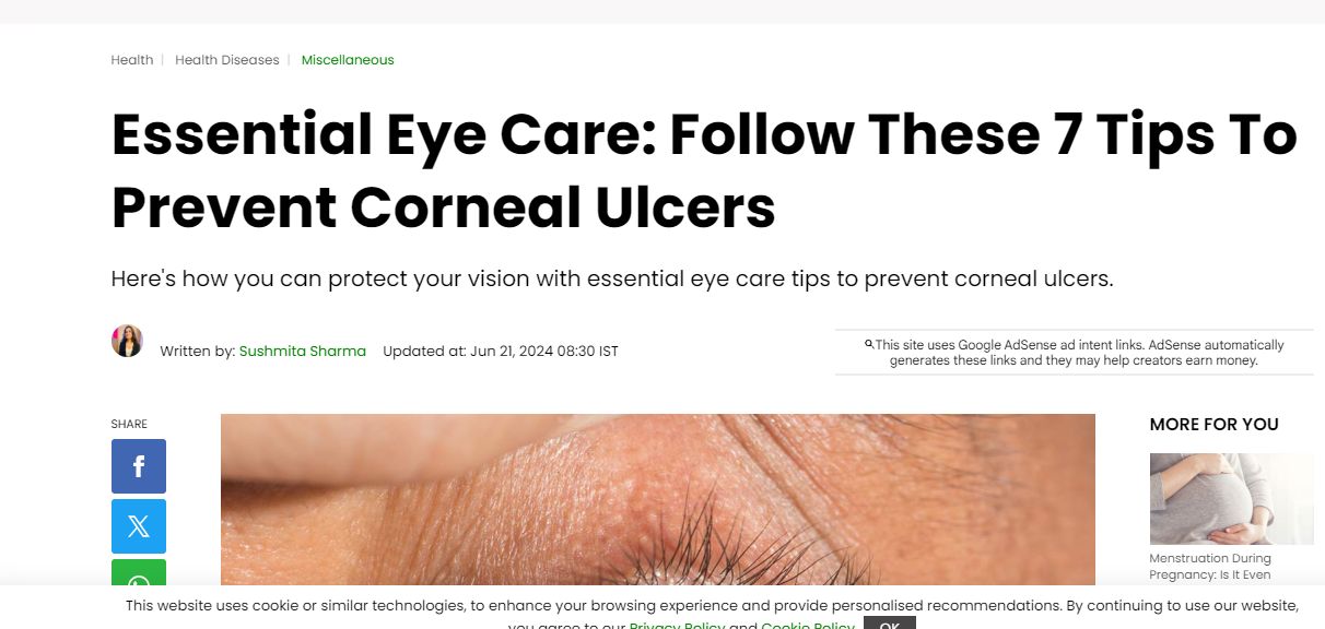 كيف تقى عينيك من قرحة القرنية؟