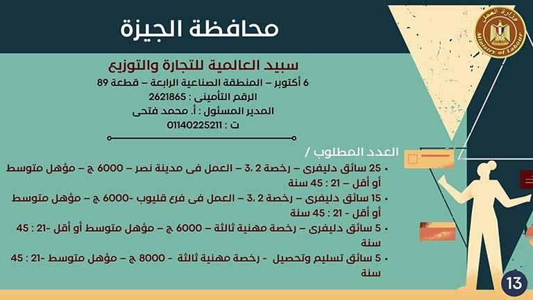 رواتب تصل لـ11 ألف جنيه.. فرص عمل متاحة في الجيزة - (الشروط والتقديم)