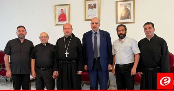 لحود زار الاباتي محفوظ وأشاد بجهود الرهبانية اللبنانية المارونية في تنفيذ المشاريع الزراعية