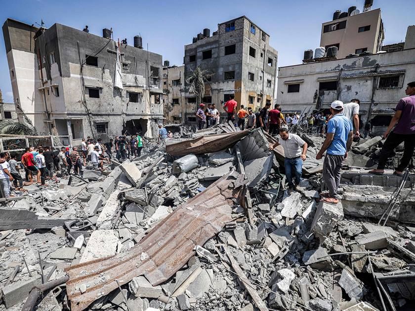 استشهاد ثمانية فلسطينيين في قصف للاحتلال الإسرائيلي على مدينة خان يونس