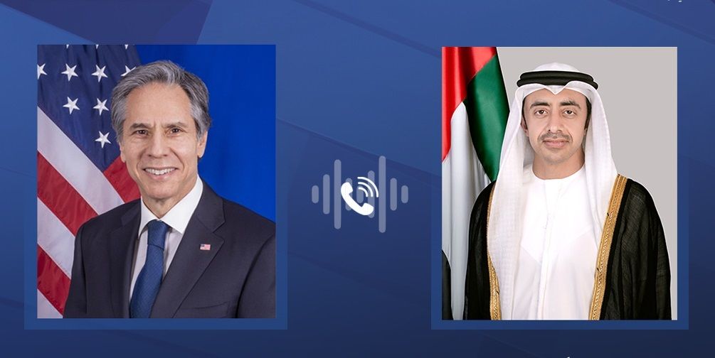 الامارات | عبدالله بن زايد وبلينكن يبحثان هاتفيا التطورات بالمنطقة وجهود التوصل إلى وقف لإطلاق النار في غزة
