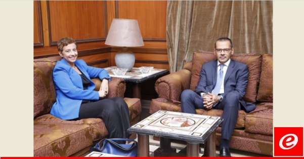 سفيرة قبرص التقت علامة: ملتزومن بعدم السماح باستخدام الأراضي القبرصية كمنطلق لأعمال حربية ضد لبنان