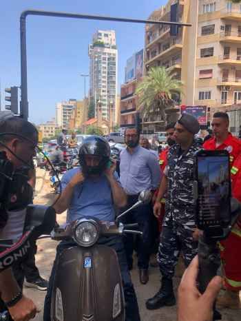 قوى الأمن ونادي الدراجات الآلية أطلقا حملة توعوية بعنوان "ما تسترخص بحياتك... الخوذة مش أغلى من حياتك"