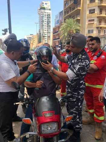 قوى الأمن ونادي الدراجات الآلية أطلقا حملة توعوية بعنوان "ما تسترخص بحياتك... الخوذة مش أغلى من حياتك"