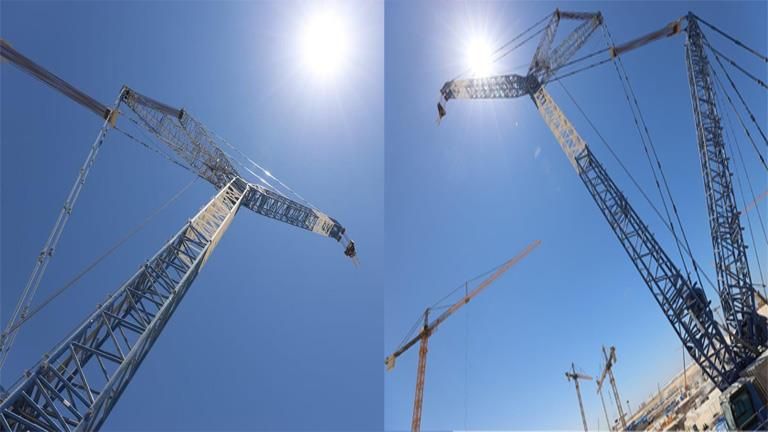 بالصور.. وصول "الونش العملاق" إلى موقع محطة الضبعة النووية