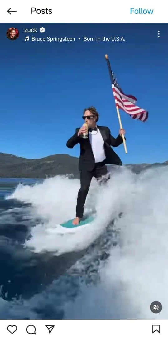 تكنولوجيا: ببدلة رسمية والعلم الأمريكى.. هكذا احتفل زوكربيرج بعيد الاستقلال