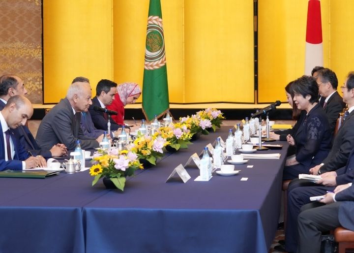 أبو الغيط يلتقى رئيس الوزراء ووزيرة الخارجية اليابانية خلال زيارته لطوكيو