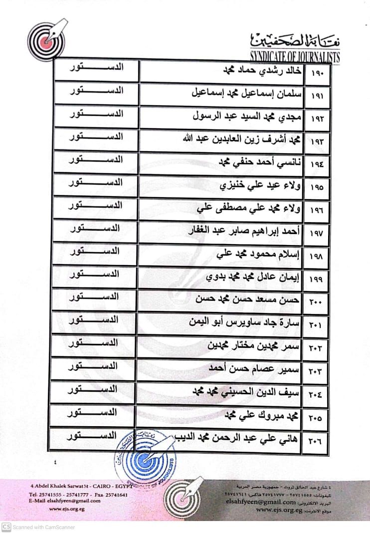 نقابة الصحفيين تعلن عقد جلسات مقابلة للمتقدمين لجدول تحت التمرين