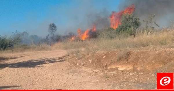 "النشرة": اشتعال النيران مجددا في احراج مزرعة الخريبة خراج راشيا الفخار