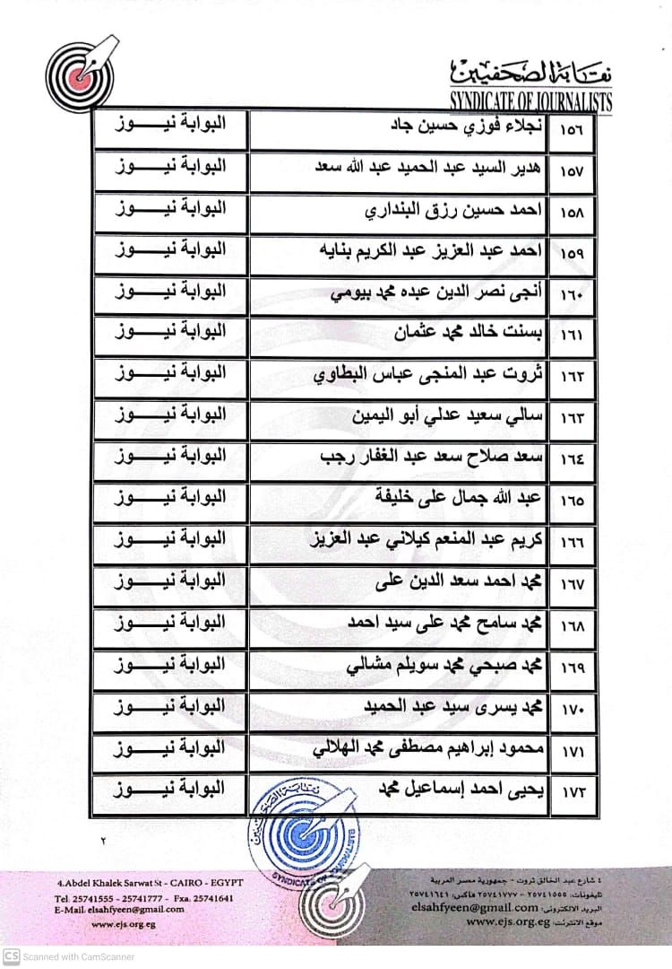 نقابة الصحفيين تعلن عقد جلسات مقابلة للمتقدمين لجدول تحت التمرين