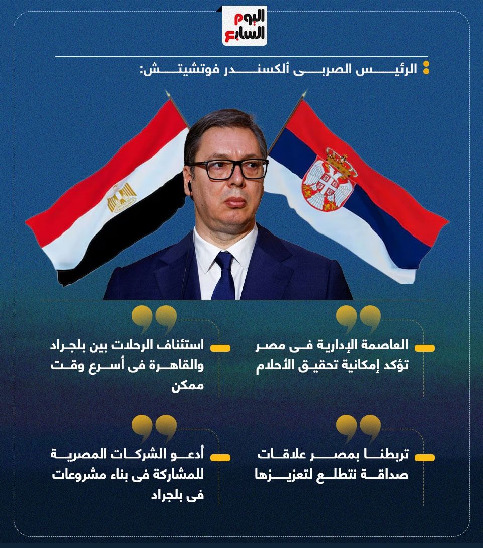 تعزيز العلاقات الاقتصادية.. انطلاق منتدى الأعمال المصرى الصربى (إنفوجراف)