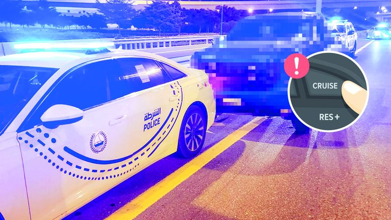 الامارات | شرطة دبي تُنقذ سائقاً تعطل مُثبت السرعة في مركبته بشكل مفاجئ