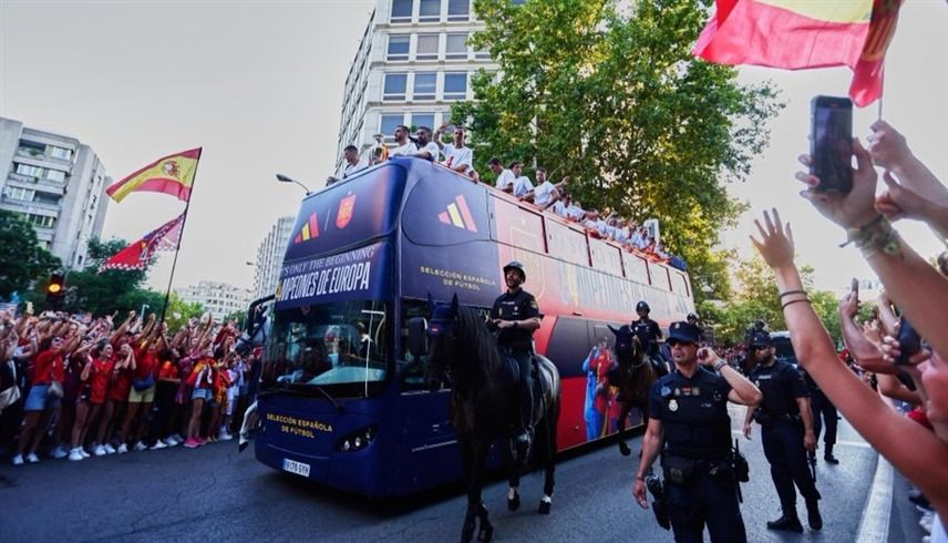 الامارات | استقبال أسطوري لبطل يورو 2024 في مدريد (فيديو)