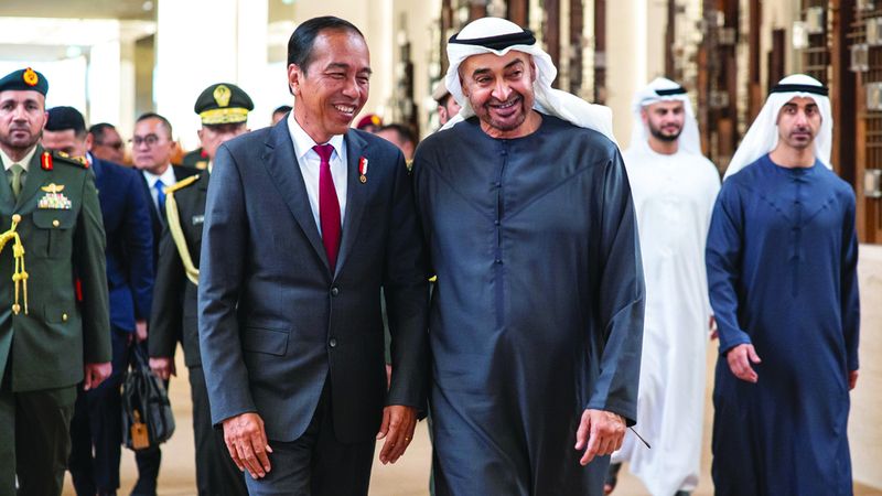 الامارات | رئيس الدولة يستقبل الرئيس الإندونيسي