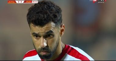 عبد الله السعيد يسجل رابع أهداف الزمالك فى شباك بروكسى من ركلة جزاء (4-2)