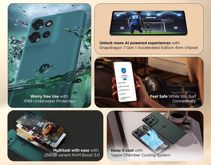 تكنولوجيا: موتورولا تؤكد هاتف Moto Edge 50 أنحف الهواتف بمعايير MIL-STD-810H