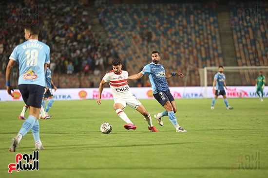 مصطفى شلبى يسجل الهدف الأول للزمالك فى شباك بيراميدز.. صور