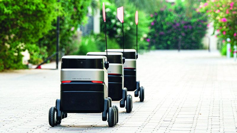 الامارات | 3 روبوتات لتوصيل المنتجات في مدينة دبي المستدامة