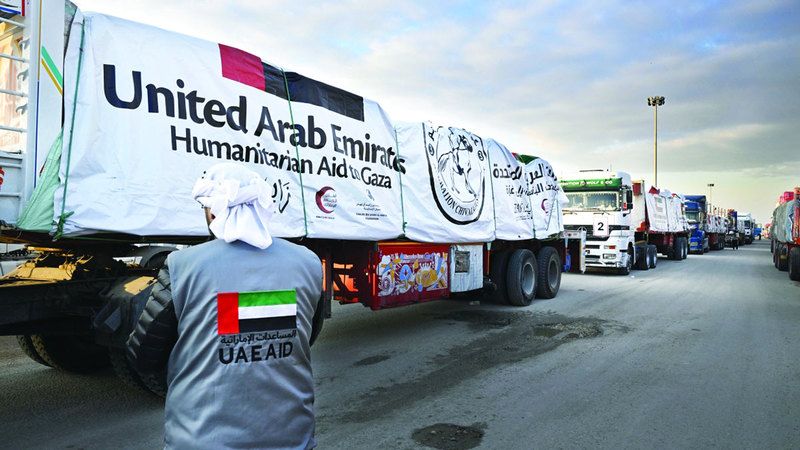 الامارات | الإمارات توزع مساعدات عاجلة على النازحين في خان يونس