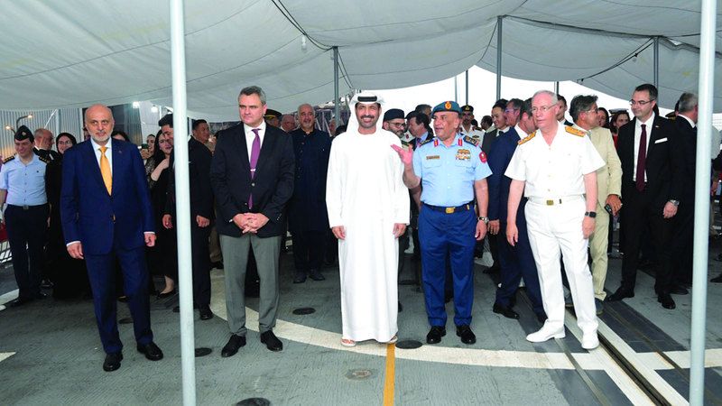 الامارات | مساعد وزير الخارجية للشؤون الأمنية يحضر حفل استقبال السفينة الحربية التركية «تي سي جي كينالي ادا»