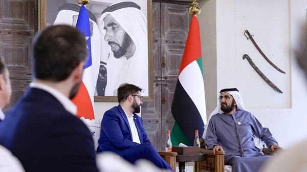 محمد بن راشد يبحث مع رئيس تشيلي ترسيخ التعاون بين البلدين