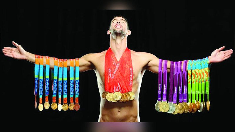 الامارات | مايكل فليبس.. من طفل يخشى الماء إلى «قرش» يلتهم الميداليات