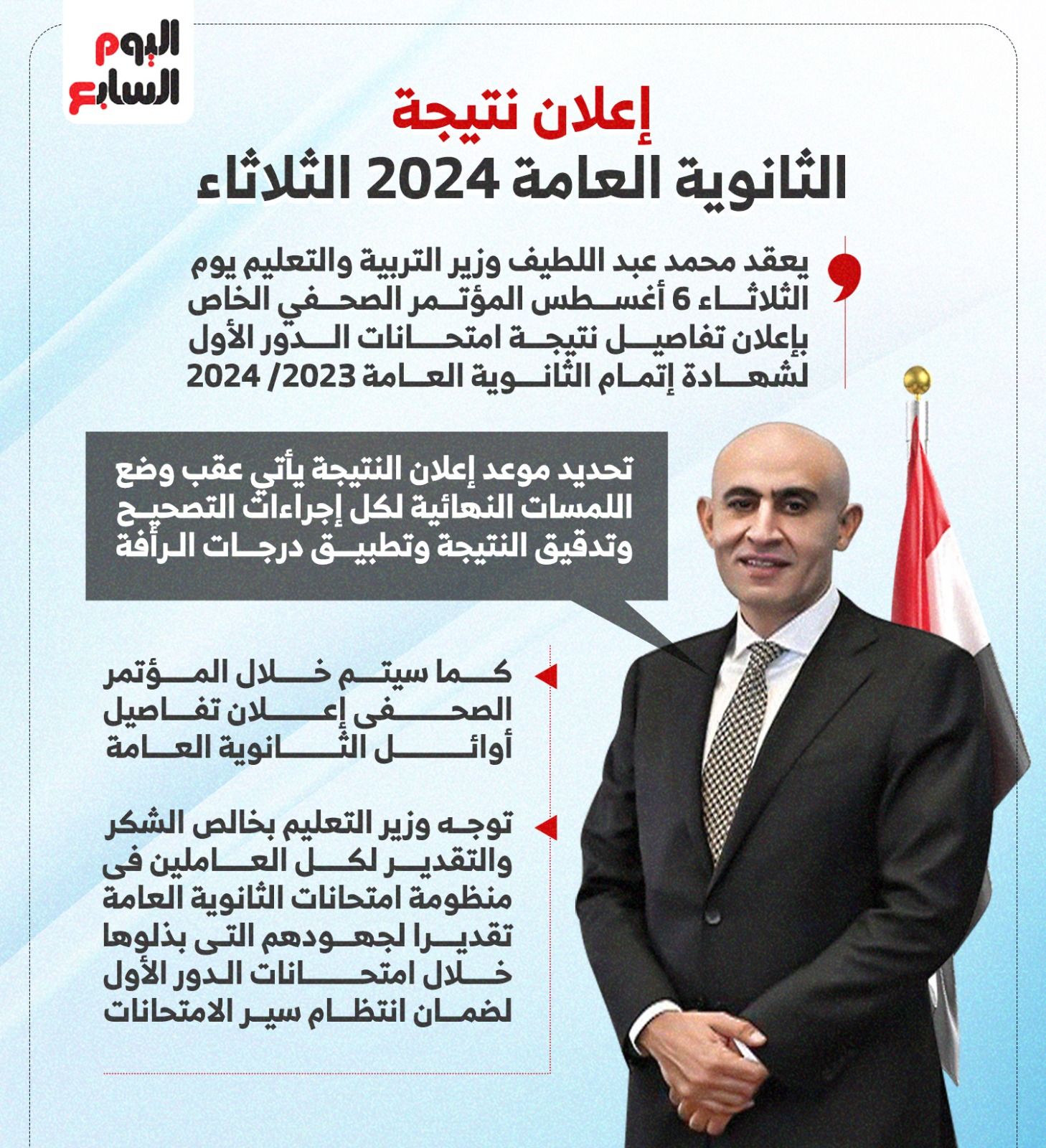رسميًا.. إعلان نتيجة الثانوية العامة 2024 الثلاثاء (إنفوجراف)