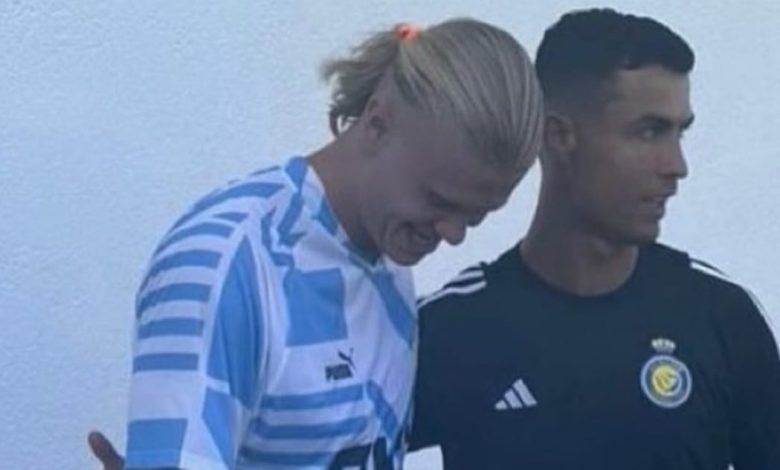 ظهور مفاجئ لـ هالاند رفقة رونالدو في تدريبات النصر.. هل ينضم إلى الدوري السعودي؟