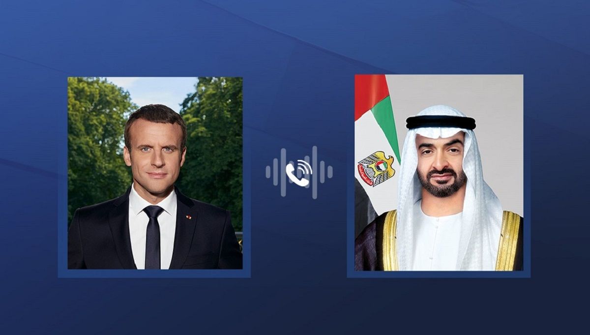 الامارات | رئيس الدولة يتلقى اتصالاً هاتفياً من الرئيس الفرنسي بحثا خلاله التطورات الإقليمية